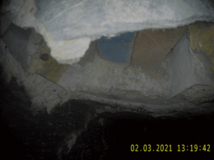 Floor joist in flue